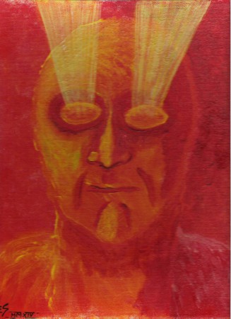 "Lord of Light" 24 x 30 cm. Acryl on canvas board